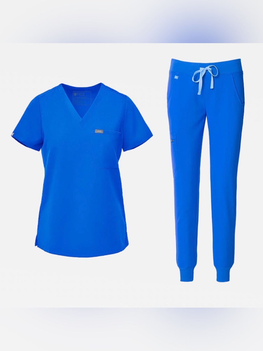 FIGS MATCHING SCRUBS SET IN ROYAL BLUE